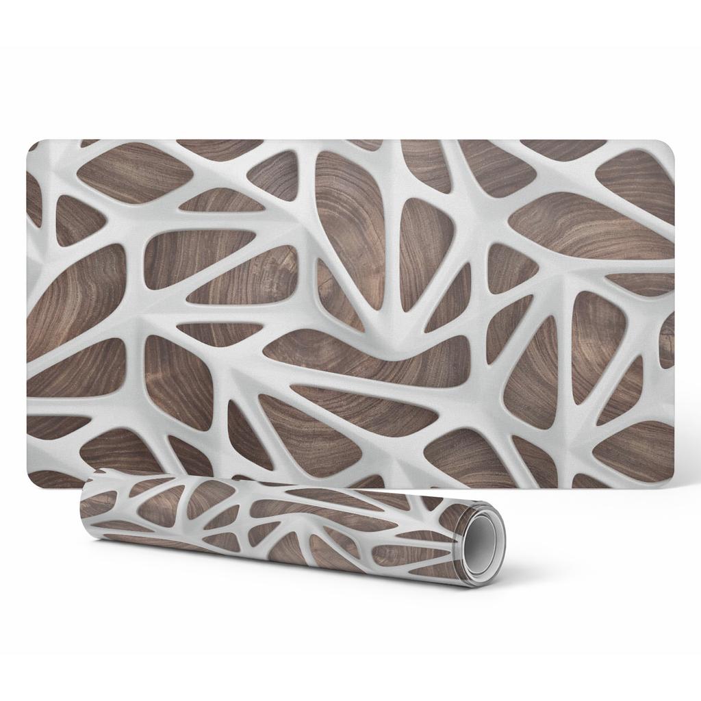 Vinyl Desk Mat with Stylish Print Openwork Structure 100X50 Cm