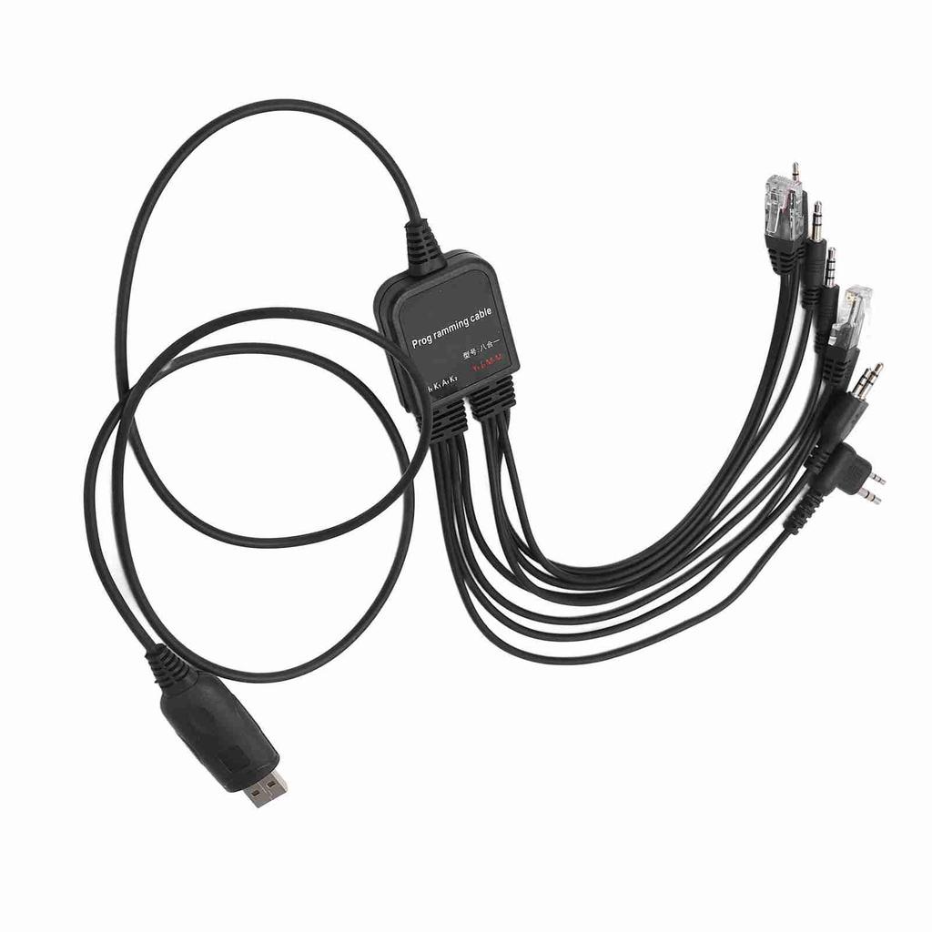 8-in-1 USB-Programmierkabel Plug and Play Hohe Leistung für Kenwood Walkie-Talkie