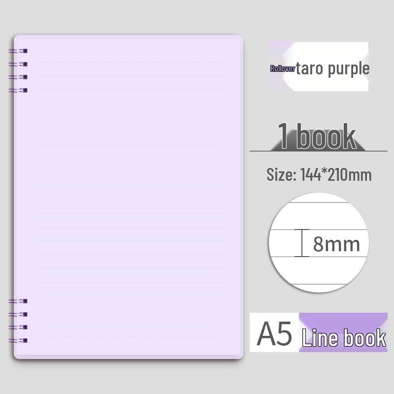 

Fresh Morandi 8-Hole A5 Lined Notebook – Thickened Office & Study Pad