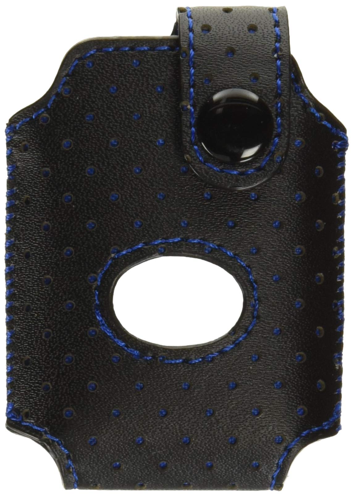 Blue Perforated Leather