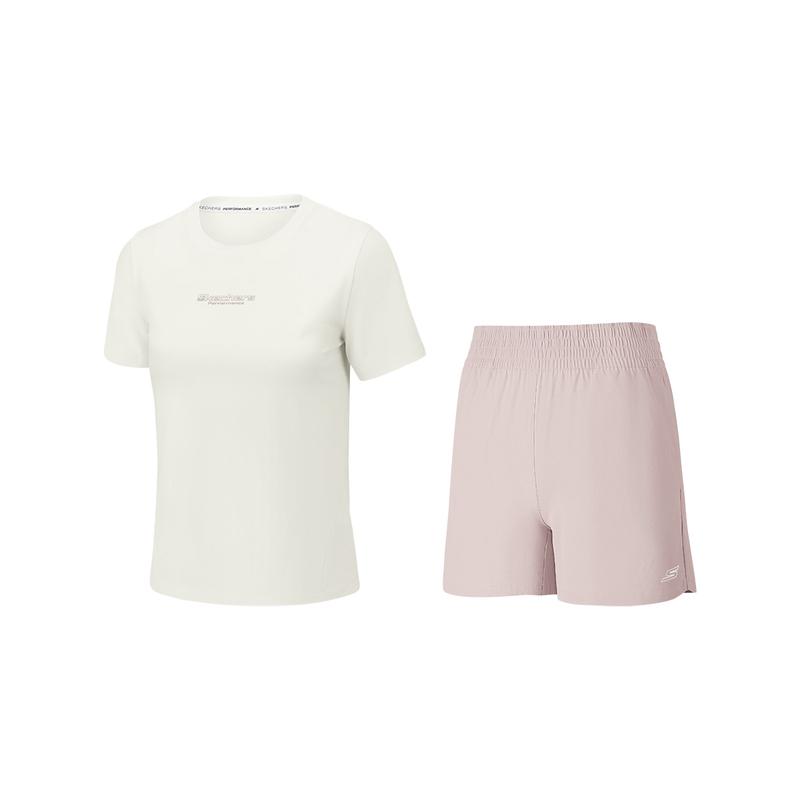 Skechers Breathable Skin-Friendly Soft Casual Set Women sets P226W107-0019 M
