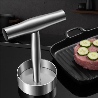 A96I-304 Stainless Steel Hamburger Meat Cake Press Burger Patty Maker Mold Manual Cake Beef Pork Rice Press Grill Meat Tools Dur