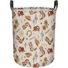 Western Cowboy Cactus Laundry Basket Canvas Collapsible Organizer Storage Laundry Hamper Basket for Office Home Decor