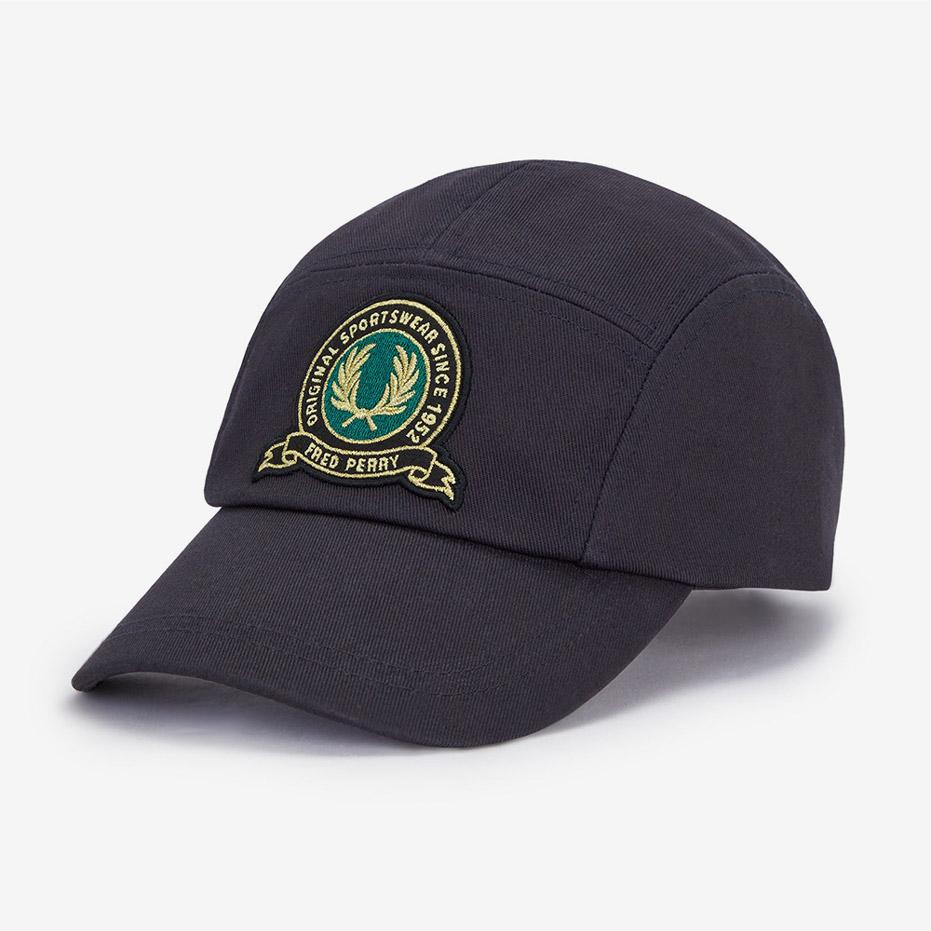 FRED PERRY [Club House] Tennis Badge 5 Panel Twill Cap - Navy Cfpu2531298-608