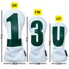Stylish and cool golf headcover with large number Prevents with club PU material effectively protects your club design. mix-ups numbers. Waterproof,