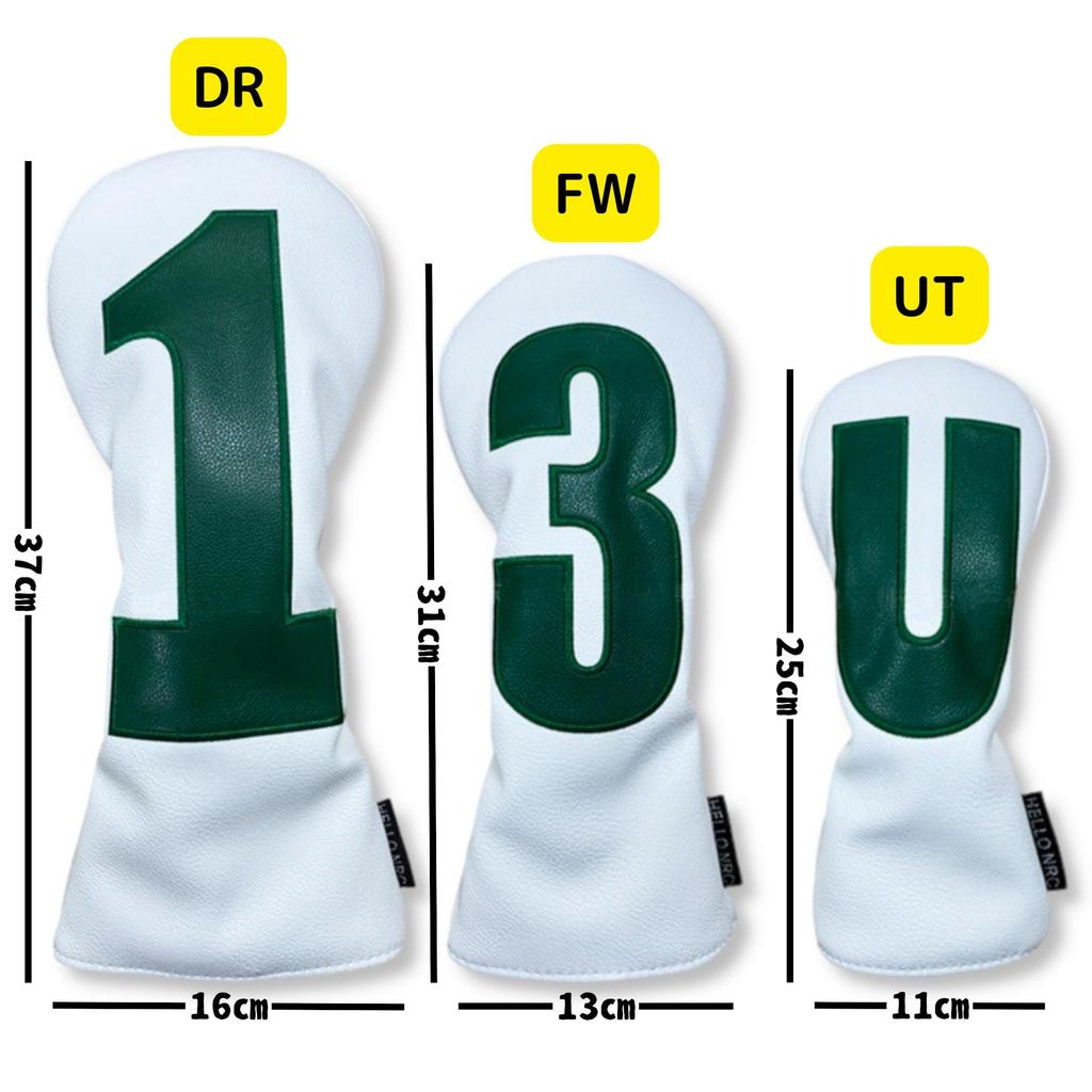Stylish and cool golf headcover with large number Prevents with club PU material effectively protects your club design. mix-ups numbers. Waterproof,