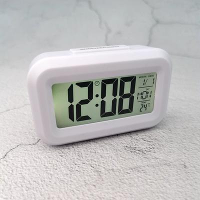 Simple LED Mini Electronic Clock Bedside Clock Snooze Alarm Clock with Temperature Calendar Display
