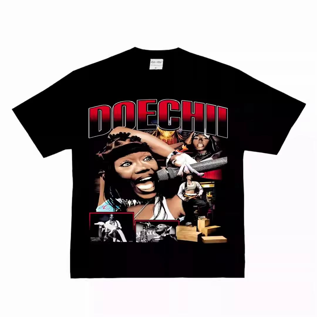 Doechii TDE Lyric Print Graphic T-Shirt Cotton Bold StateUnisext Bold Rap Merch Unisex Loose Fit Streetwear Summer Casual Tees XL