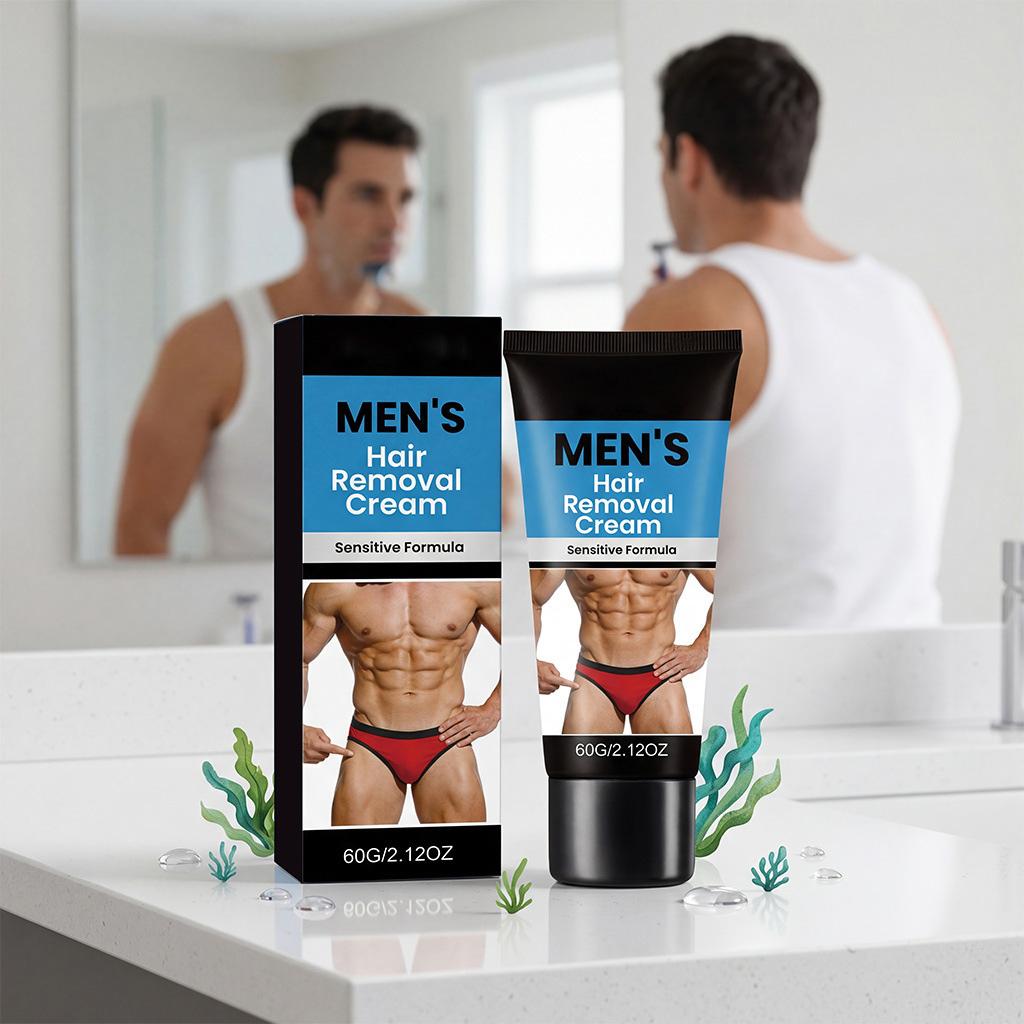 Men's Gentle Body Hair Care Cream Cleanses The Skin's Fuzz, Moisturizes And Smooths The Body Hair Care Cream