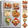 3D Relief Fridge Magnet Food Theme Decorative Fridge Magnet  Refrigerator Decoration