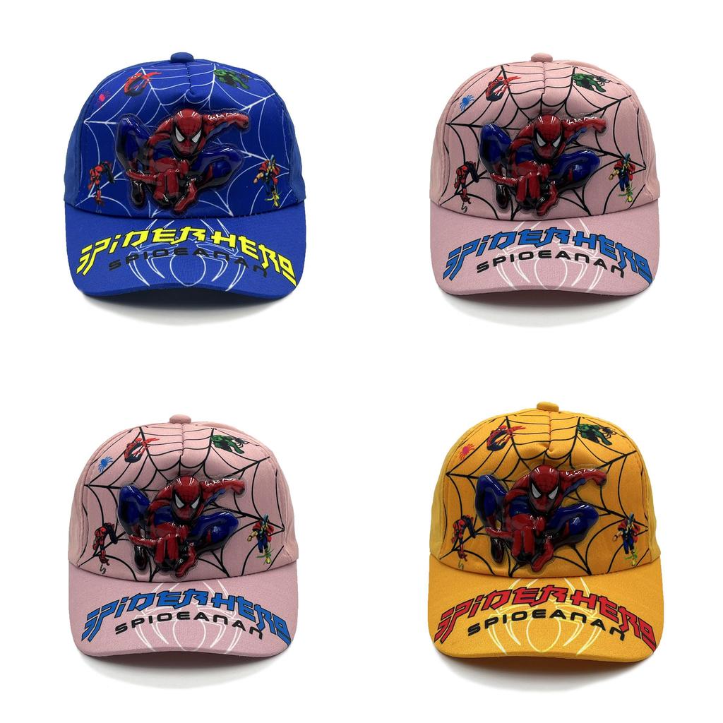 Kinder Cartoon Spider-Man Muster Baseballkappe mit kurzem Schirm für Sommer Indoor Outdoor Kinder