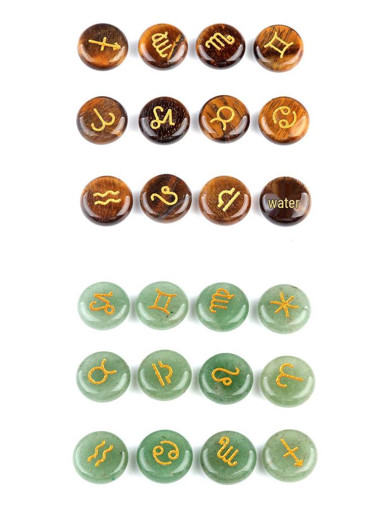 1987 Crystal Stone Zodiac Pocket Runes - Christmas Gift