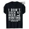European Sizes Funny "I Don't Suck At Deer Hunting" Graphic T-Shirt - Men'S Vintage Hunting Humor Tee with Deer Design, Breathable Short Sleeve Shirt