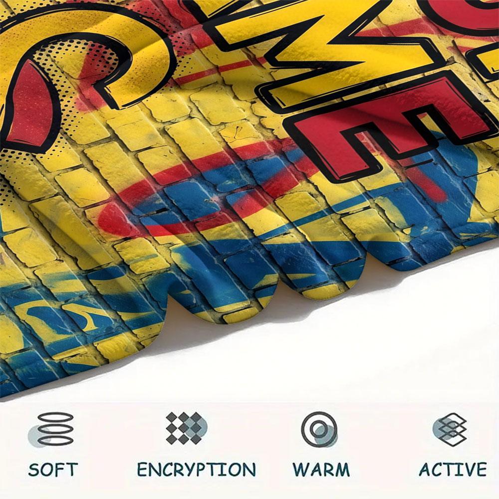 Custom Name,Galatasaray SK Printed Flannel Blanket, soft throw for bedroom sofa, washable, Christmas present, great gift.