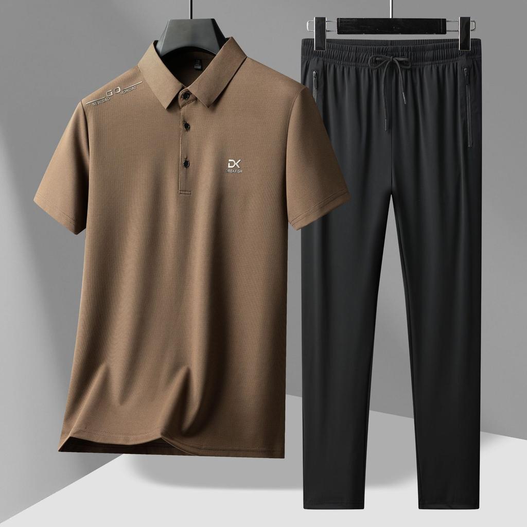 Men's Two-piece Suits, Men's Summer Wear, A Complete Set of Men's Sports Suits, Men's Matching Clothes and Pants