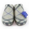 Pristine BURBERRY Sandals Check Pattern Flat Rubber with Logo Charm gray 35 Used