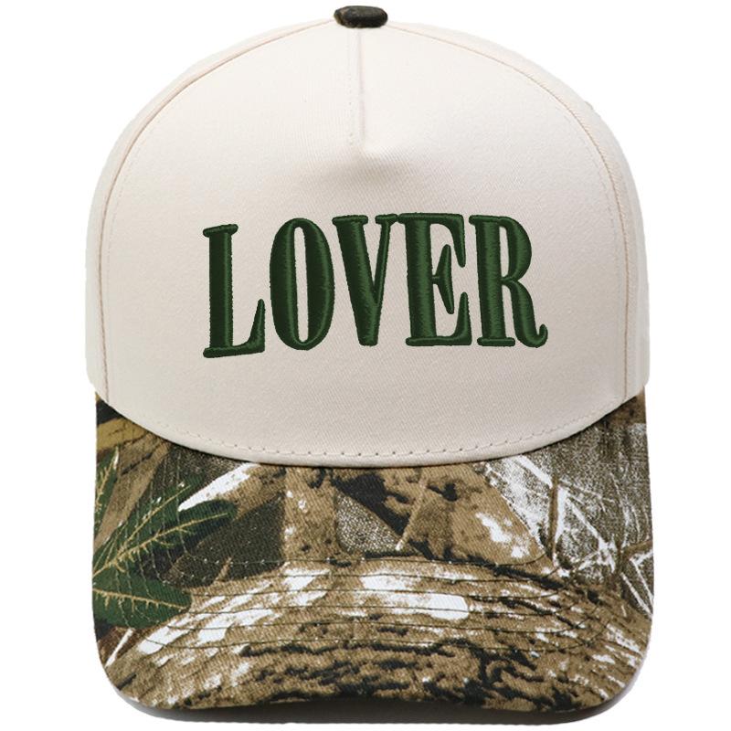LOVER three-dimensional embroidery color matching truck driver hat European and American men and women couples casual sunshade baseball cap
