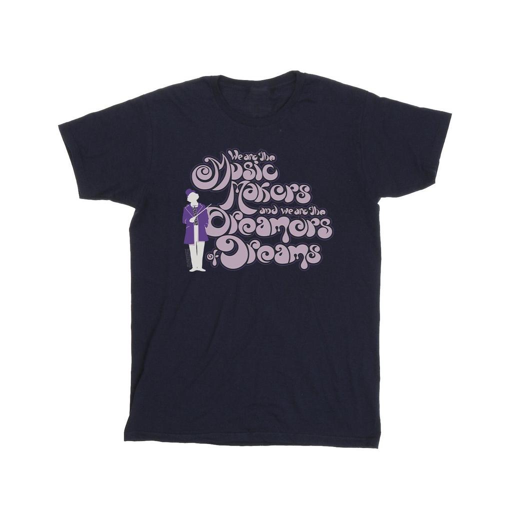 Willy Wonka Girls Dreamers Text Cotton T-Shirt