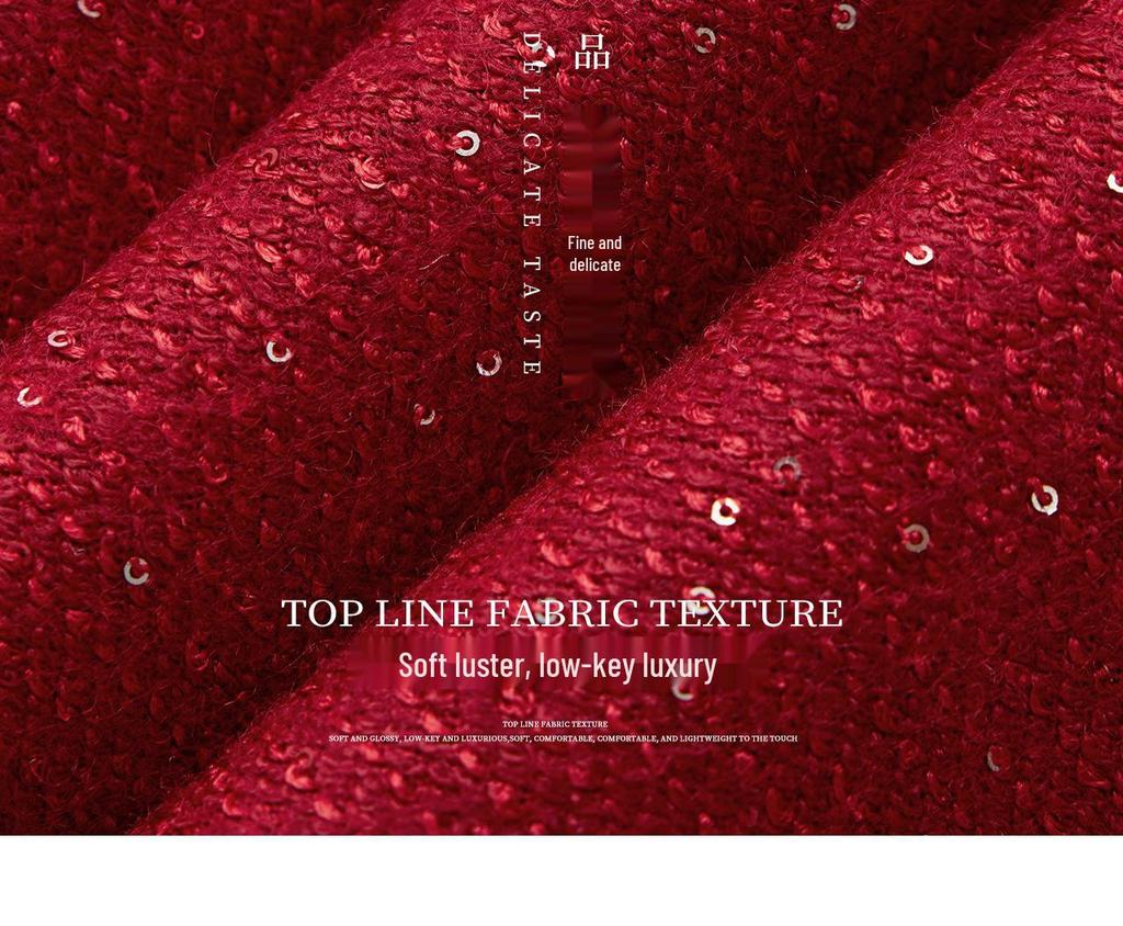 High-End Diamond Sequin Tweed A-line Vest Dress In Little Coco Style