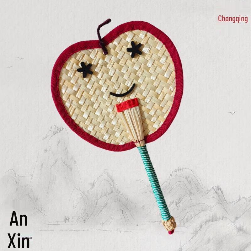 Shell Reed Handmade Mini Fan - Intangible Cultural Heritage Round Fan