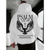 Biblia Cristiana "Salmo" 91:4 Estampados Hombres Mujeres Sudadera con Capucha Calle Casual Retro Harajuku Tendencia Otoño Invierno Jersey Sudadera Ropa