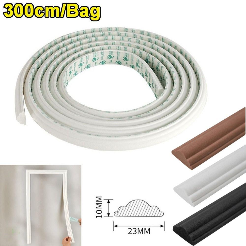 Bordo autoadesivo flessibile per parete 300 cm/sacchetto Striscia decorativa per parete Bordo flessibile Finitura interna