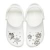 [Crocs] Shoe Charm Jibbitz Monochrome Silver Flowers 5 Pack