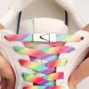 1 Pair Elastic Shoe Laces Rainbow No Tie Shoelaces For Sneaker Men And Women Fashion Leisure Lazy Shoes Lace Rubber Band