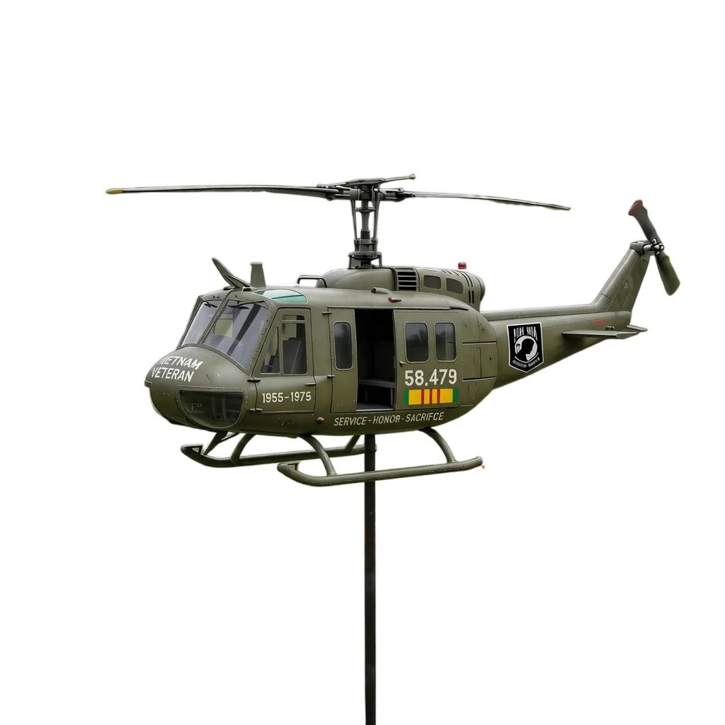 Escultura Decorativa de Helicóptero Giratorio de Metal 3D para Jardín Exterior, Arte para Césped