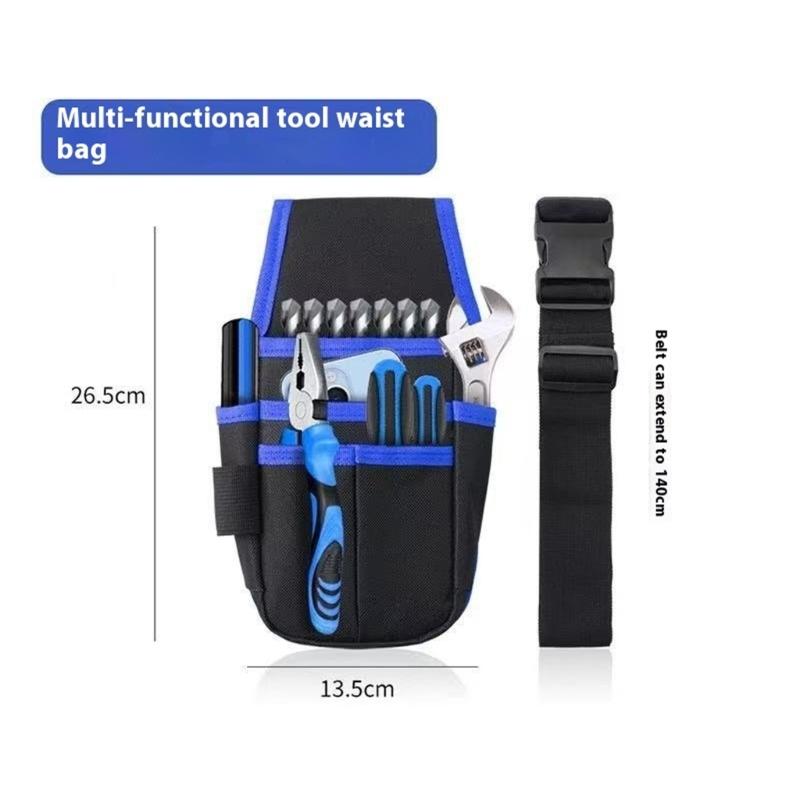 Professional Work Belt Utility Pouch Bag 600D Oxford Material 14 Pockets For Tool Organization For Construction Repairs