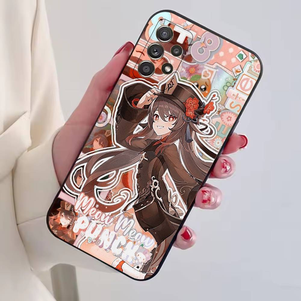 Game Genshin Impact H-Hu Tao Phone Case For Samsung S25,S24,S21,S22,S23,S30,Ultra,S20,Plus,Fe,Soft Silicone Black Cover