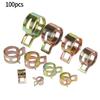 100PCS Spring Hose Clips / Clamps Fuel Air Gas Water Pipe Self Clamping