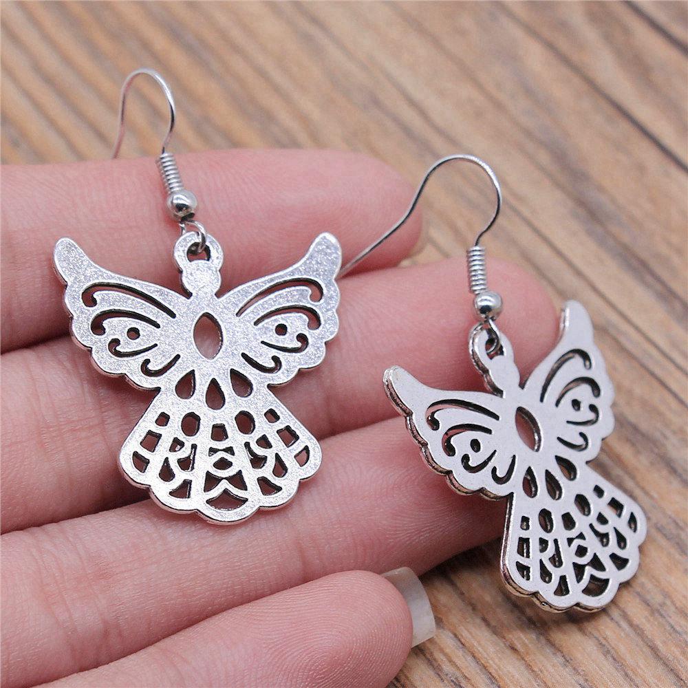 Drop & Dangle Earring Angel Wings Kids' Jewelry MaterialsEarring Size 18x19mm QE002