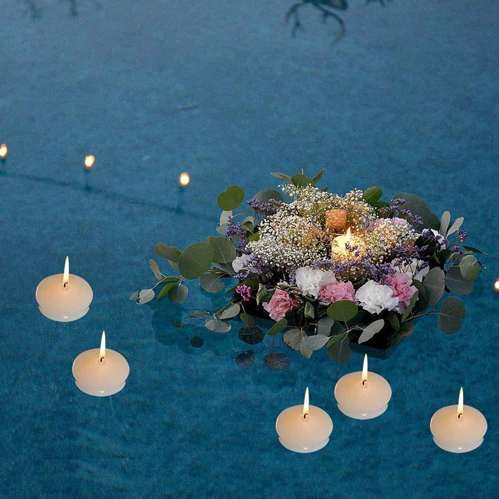 White 1PC Ornament Floating Candles Disc Tealight Candles Wedding Floating Candles Floating Mini Water Ornaments dropshipping