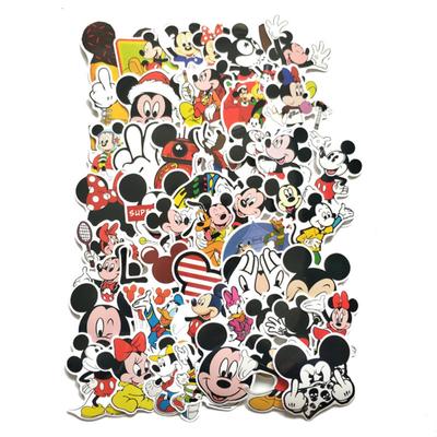 50 Stück Mickey Maus Cartoon Kritzelkoffer Computer Skateboard Aufkleber Dekorative Aufkleber Aufkleber
