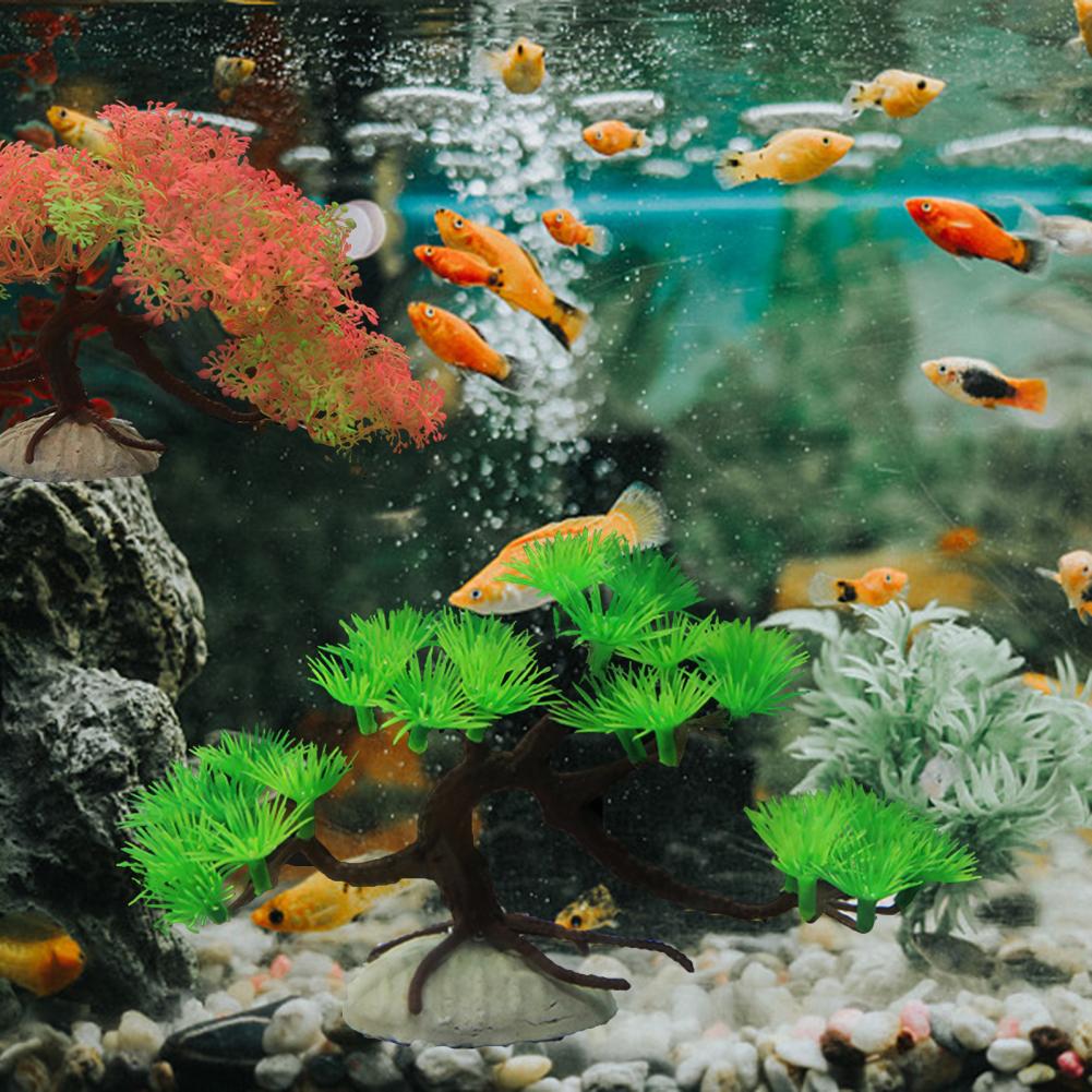 Ornamental Harmless Fish Tank Landscaping Simulation Plant Non-fading Eco-friendly Simulation Pine Tree Home Supply