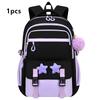 3pecs/set Pentagram School Bags for Junior High School Girls Large Capacity Cute Patchwork Backpack with Pencil Case Lunch Box