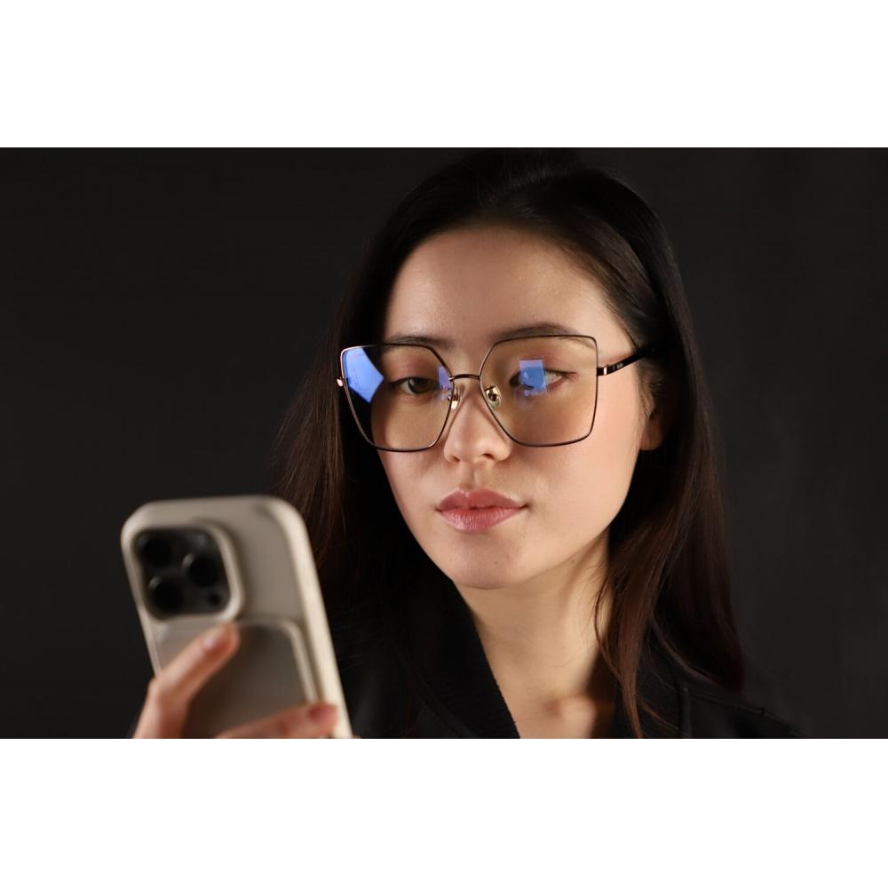 Max Mara Mm5073 H B Blue ligHt Block 034 Women Eyeglasses