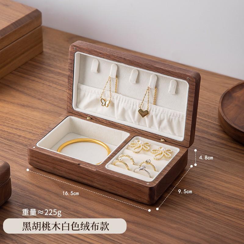 Premium Solid Wood Jewelry Box 2026 Anti-Oxidation Large Capacity Organizer Earrings Necklaces