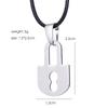 Fashion New Stainless Steel Charm Lock And Key Pendant Necklace Couple Lover Charm Necklace Jewelry Gifts