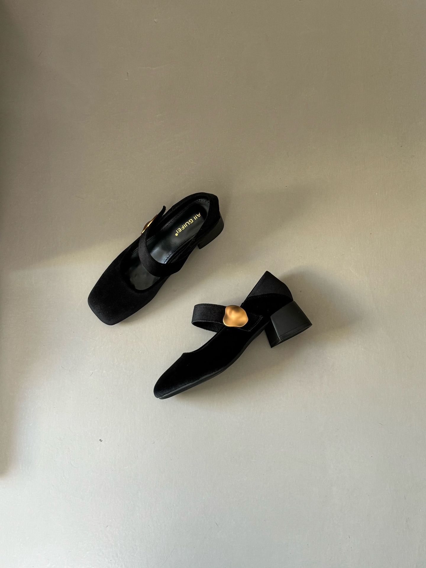 

Retro Style Square Head Thick Heel Mary Jane Single Shoes Women S Spring Temperament Evening Shoes Black Not Tired Feet Fashion Shoes 35