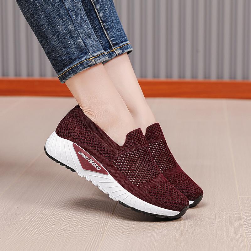 Women's Sneakers Fly-woven Mesh Shoes Lightweight Soft-soled Casual Shoes Women