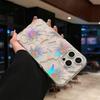 For iPhone 16 Pro Case Compatible with MagSafe Laser Flower PC+TPU Clear Phone Cover