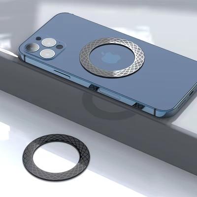 Patch Magnétique Support de Téléphone pour Voiture Anneau Plaque Métallique Magnétique Chargeur Sans Fil Feuille de Fer Autocollante Pour iPhone 16 15 Pro Xiaomi Huawei