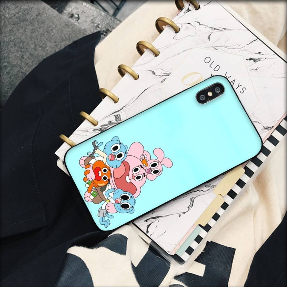 The A-Amazing World Gumball Anime Phone Case For IPhone 17 16 14 15 13 12 11 Pro Max Plus Silicone Soft Cover