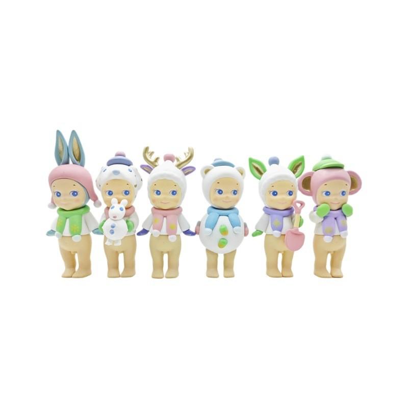 Charming Pvc Winter Angel Figure Blind Box With Six Unique Snowman Designs