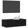 Wall Cabinet Black Oak Effect 68 x 30 x 20 cm Engineered Wood