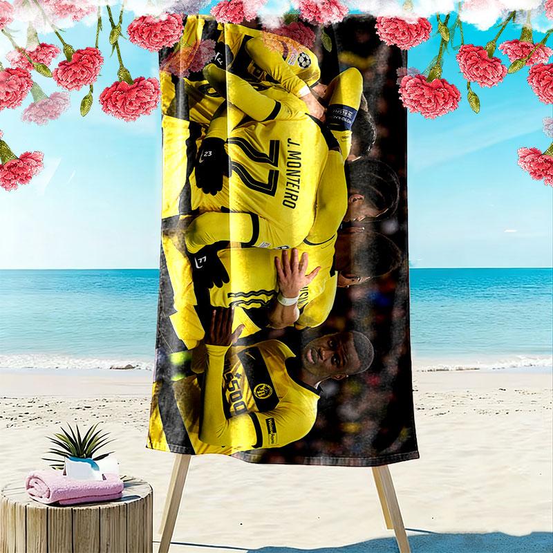 YB Print Beach Towel, Large Soft Quick Dry Towel for Beach Camping Swimming