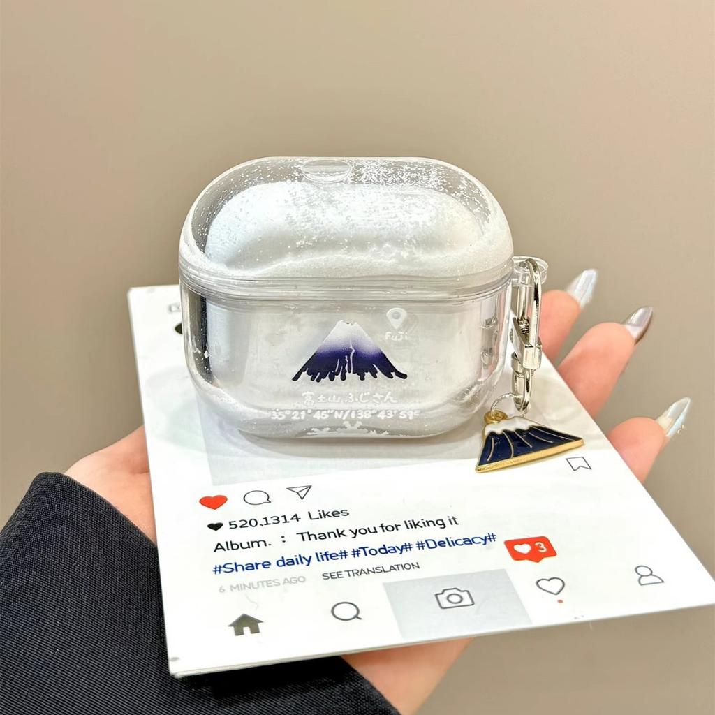 Popular Quicksand Mount Fuji Apple AirPodspro1 Bluetooth Headset Cover 1st Generation Pendant 1st Generation New Pro