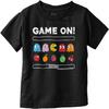Game On Vintage Anos 80 Pacman Jogador Menino Menina Camiseta